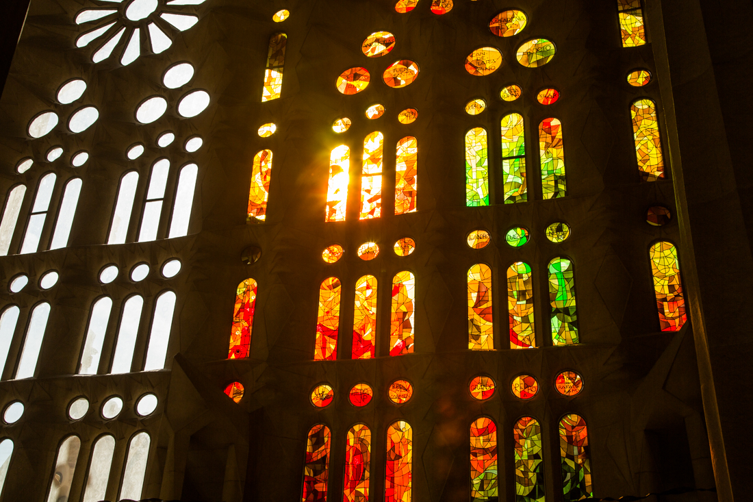 magisch licht in Sagrada Familia